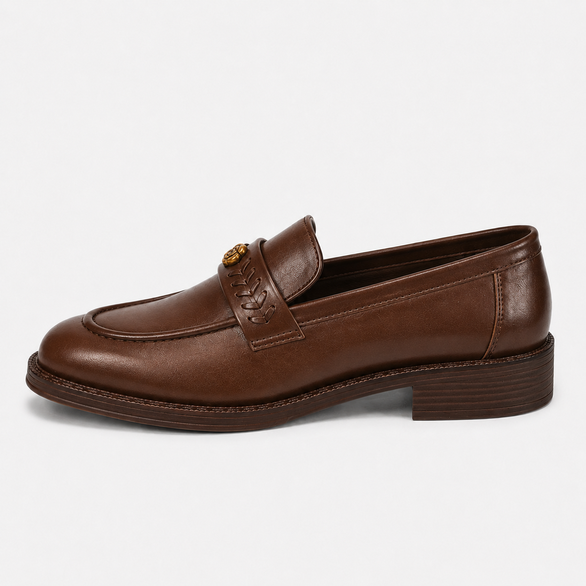 Mocassin Femme Cuir Marron