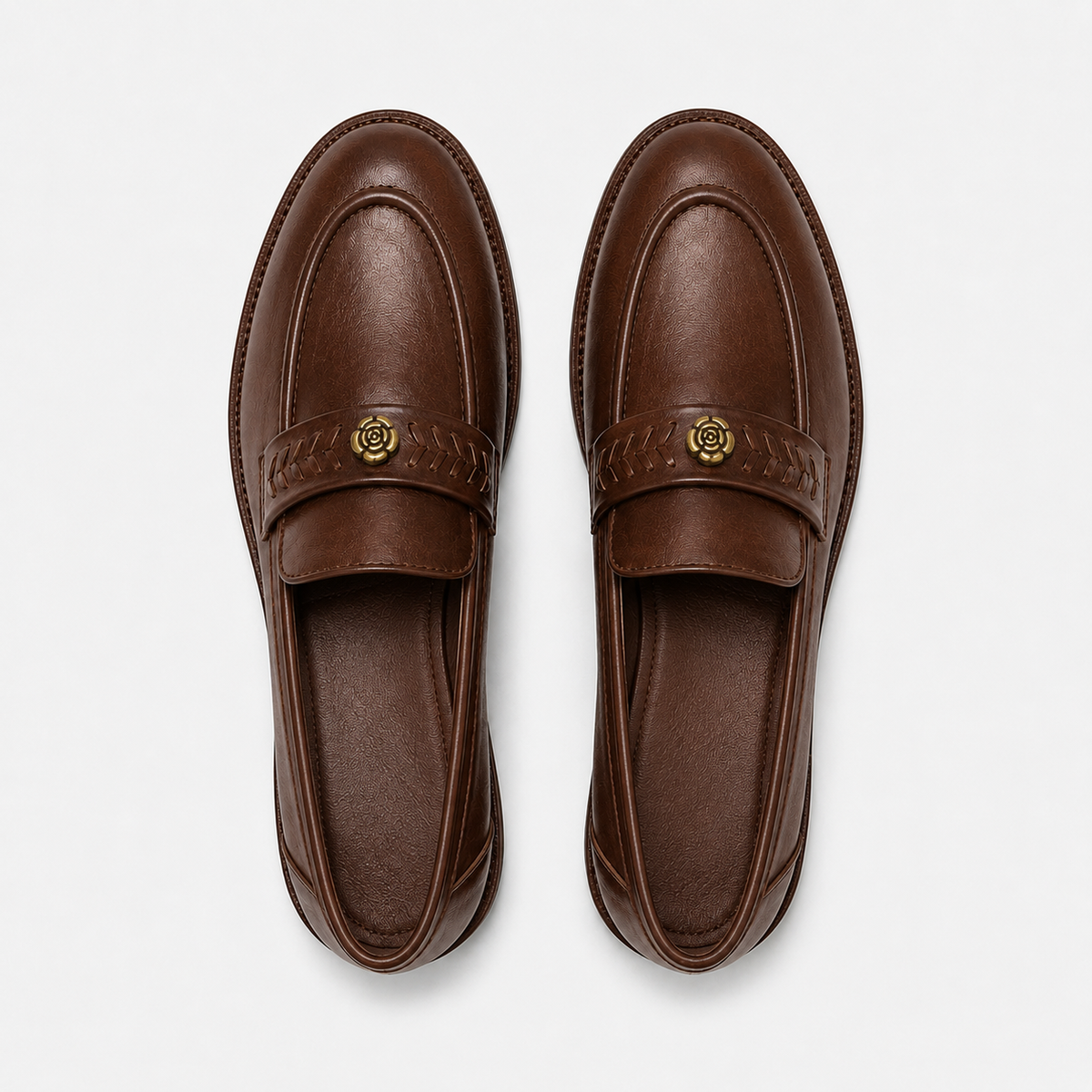 Mocassin Femme Cuir Marron