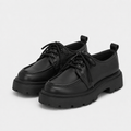 Mocassin Noir Femme Plateforme