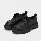Mocassin Noir Femme Plateforme