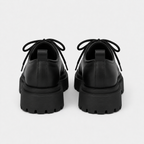 Mocassin Noir Femme Plateforme