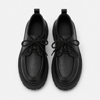 Mocassin Noir Femme Plateforme