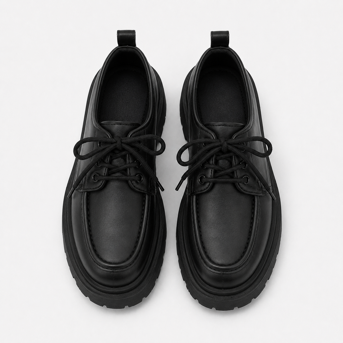Mocassin Noir Femme Plateforme