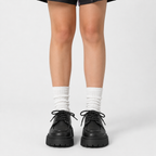 Mocassin Noir Femme Plateforme