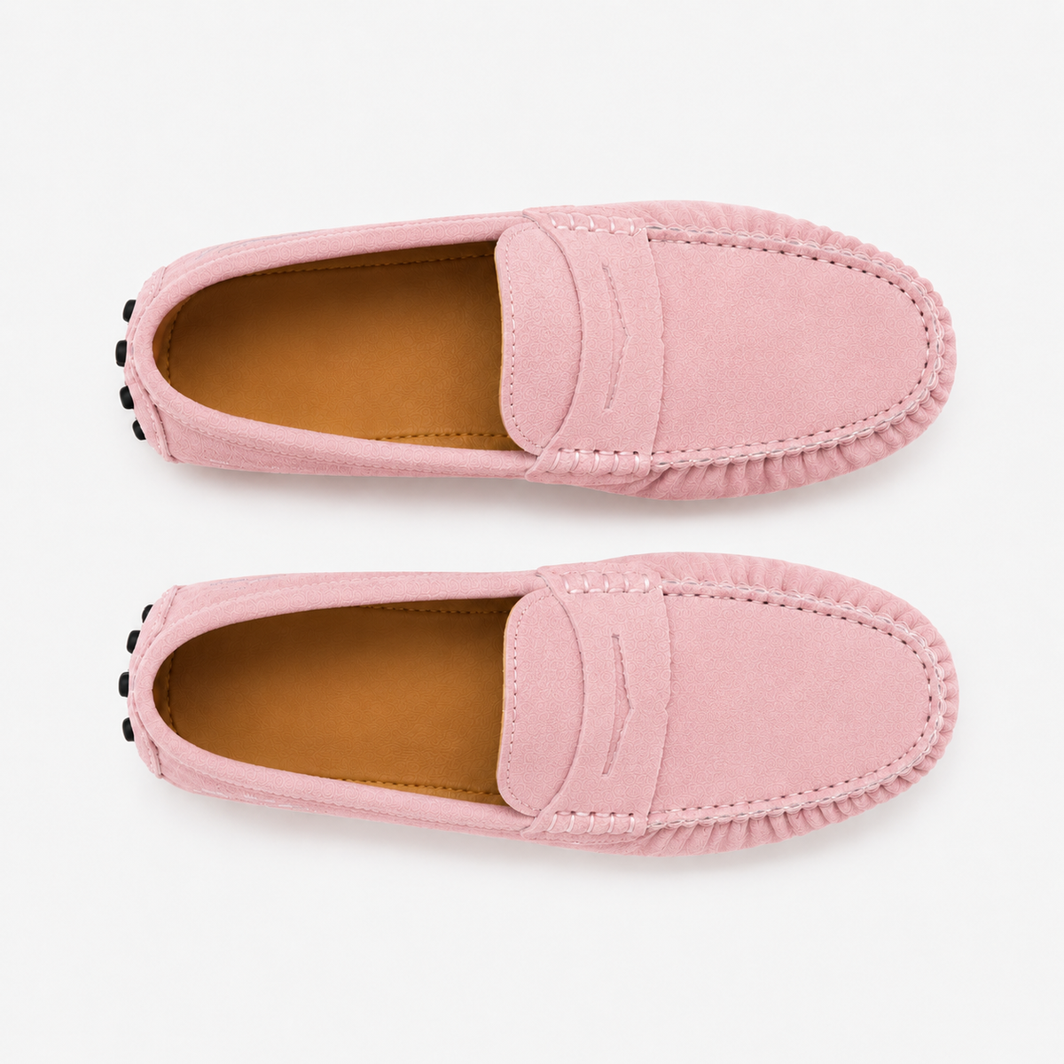 Mocassin Croûte De Cuir Rose