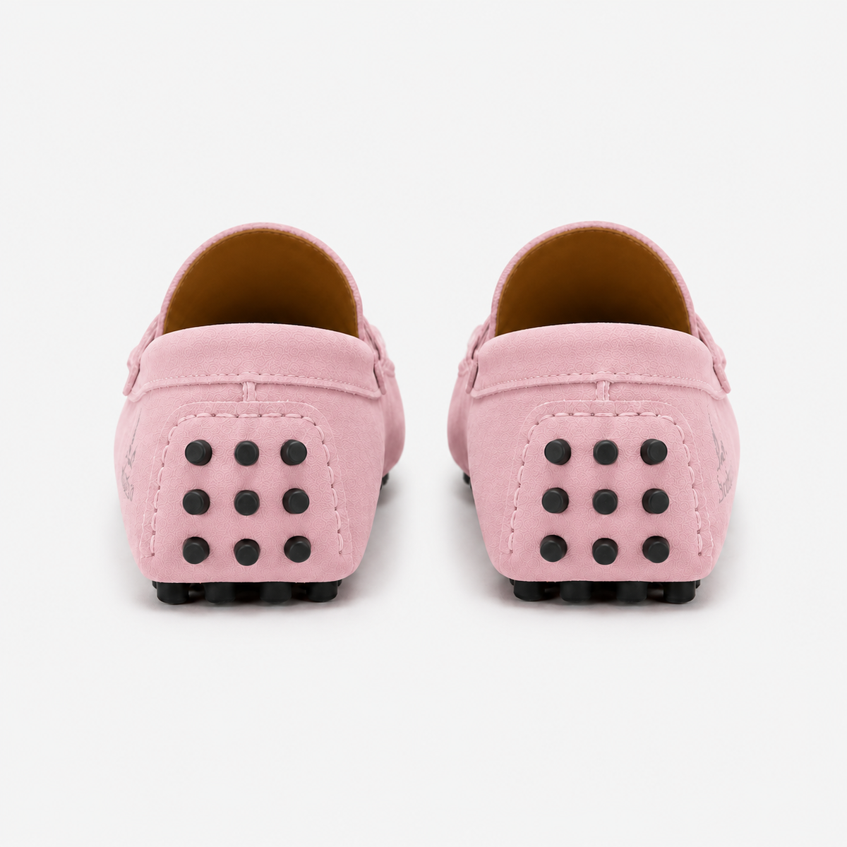 Mocassin Croûte De Cuir Rose
