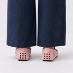 Mocassin Croûte De Cuir Rose