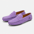 Mocassin Cuir Femme Violet En Croûte