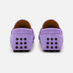Mocassin Cuir Femme Violet En Croûte