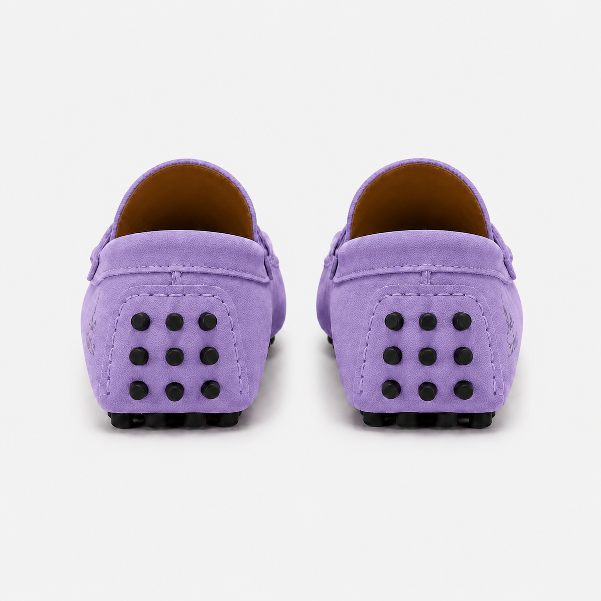 Mocassin Cuir Femme Violet En Croûte