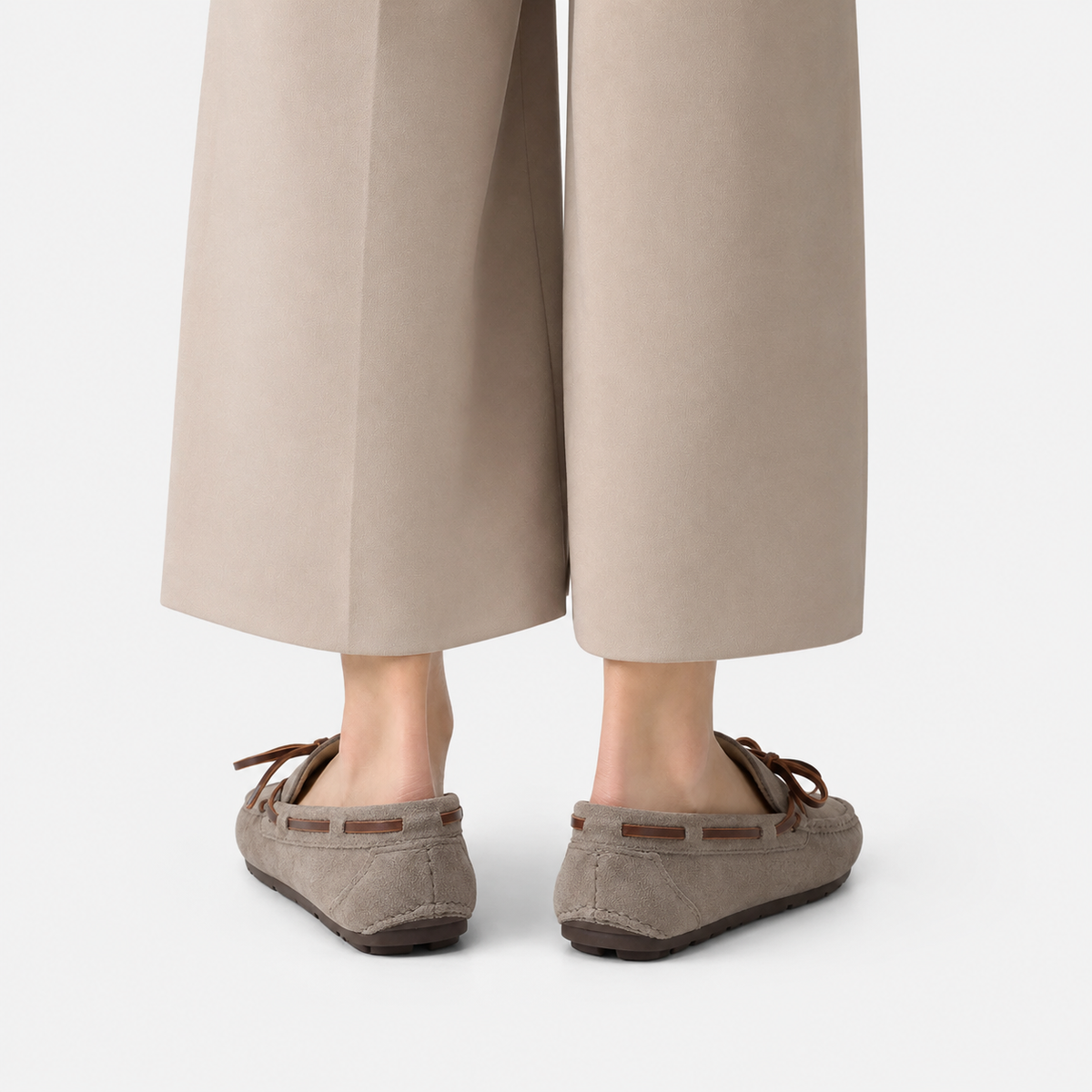 Mocassin Femme Gris