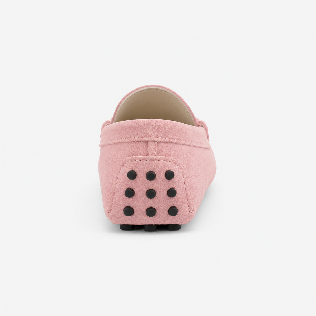 Mocassin Rose Cuir Véritable