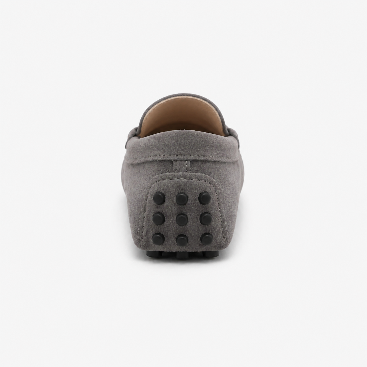 Mocassin Gris Cuir De Vache