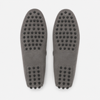Mocassin Gris Cuir De Vache