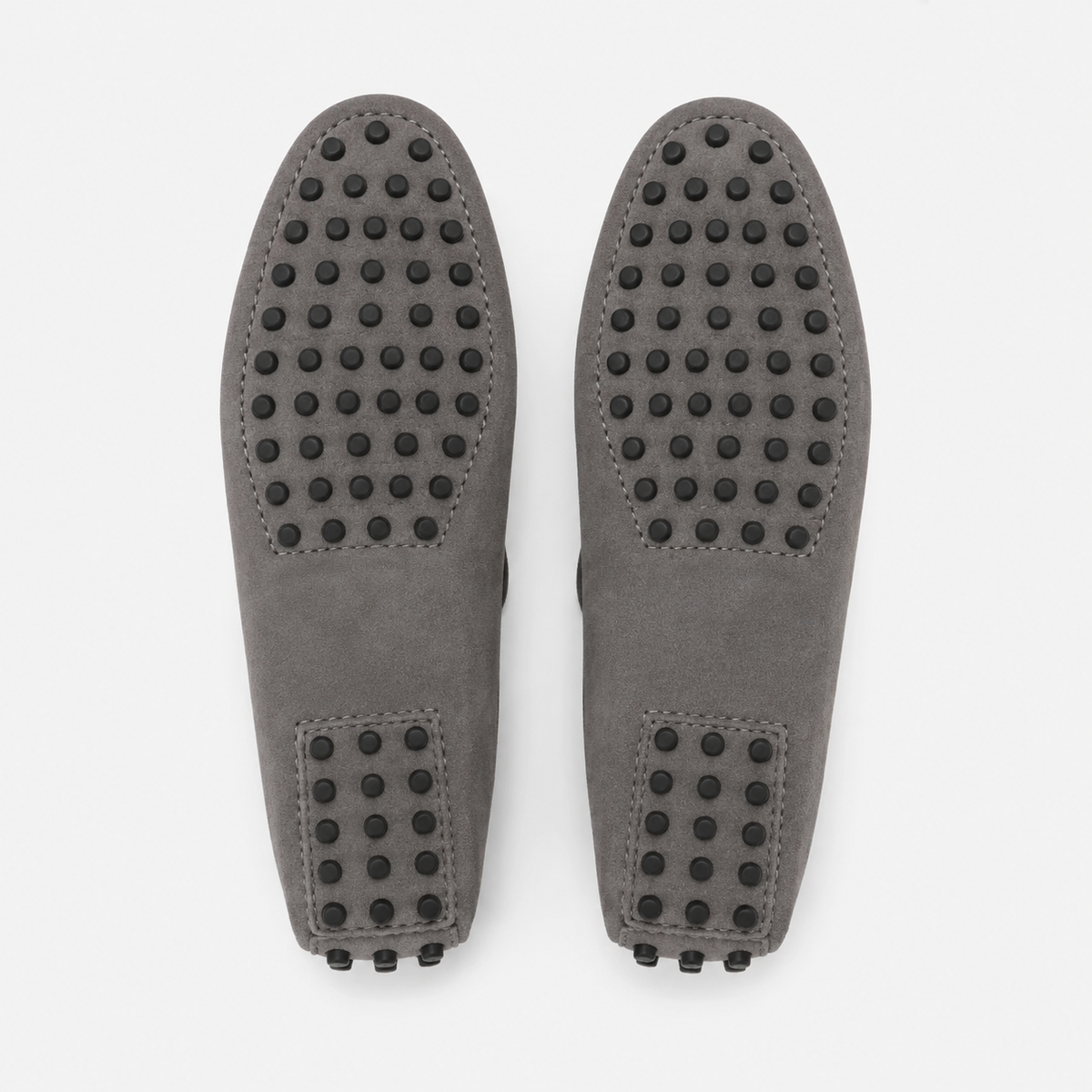 Mocassin Gris Cuir De Vache