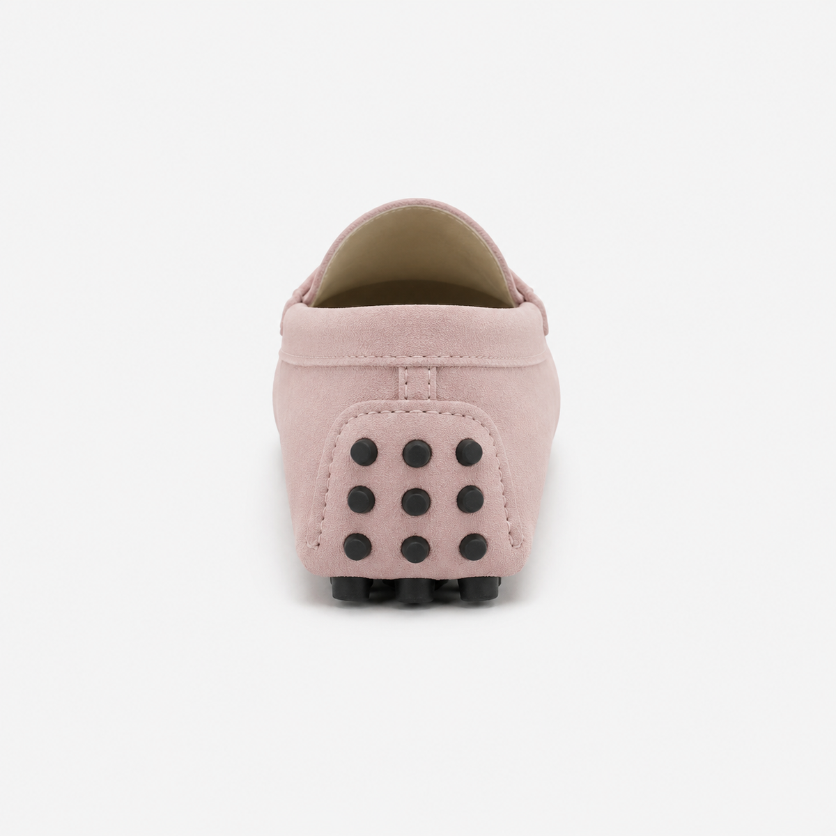 Mocassin Semelle En Caoutchouc Cuir De Vache Véritable