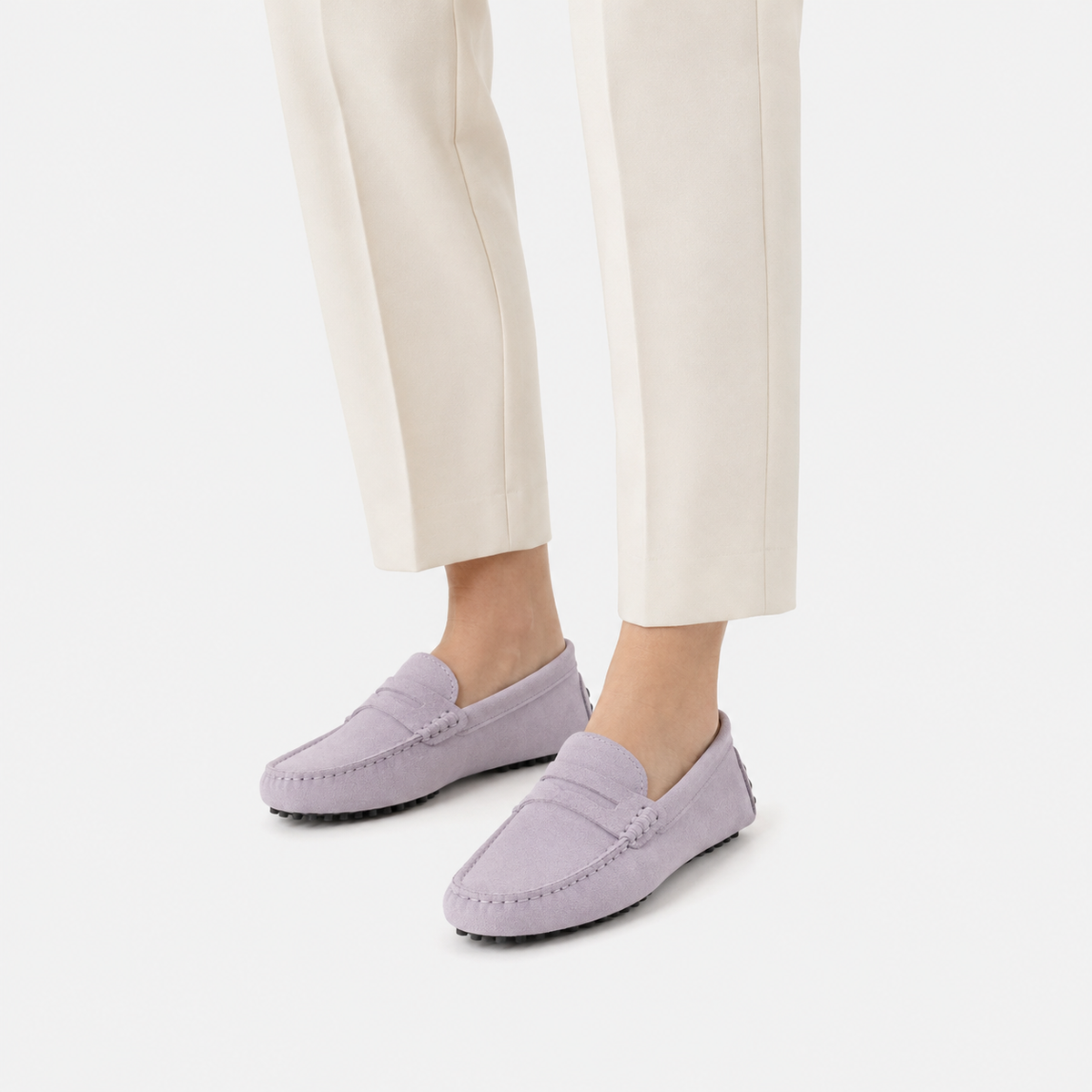 Mocassin Cuir Véritable Sans Lacets
