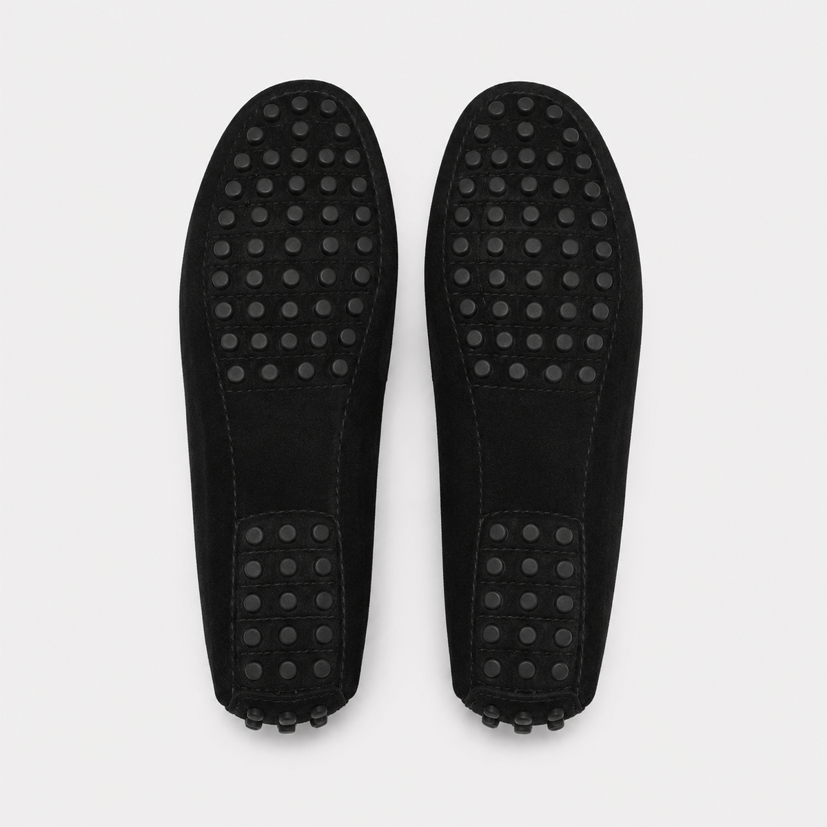 Mocassin Noir En Cuir De Vache