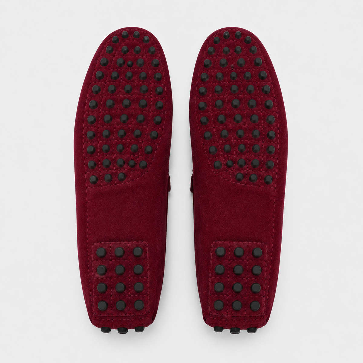 Mocassin Cuir De Vache Bordeaux