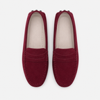 Mocassin Cuir De Vache Bordeaux