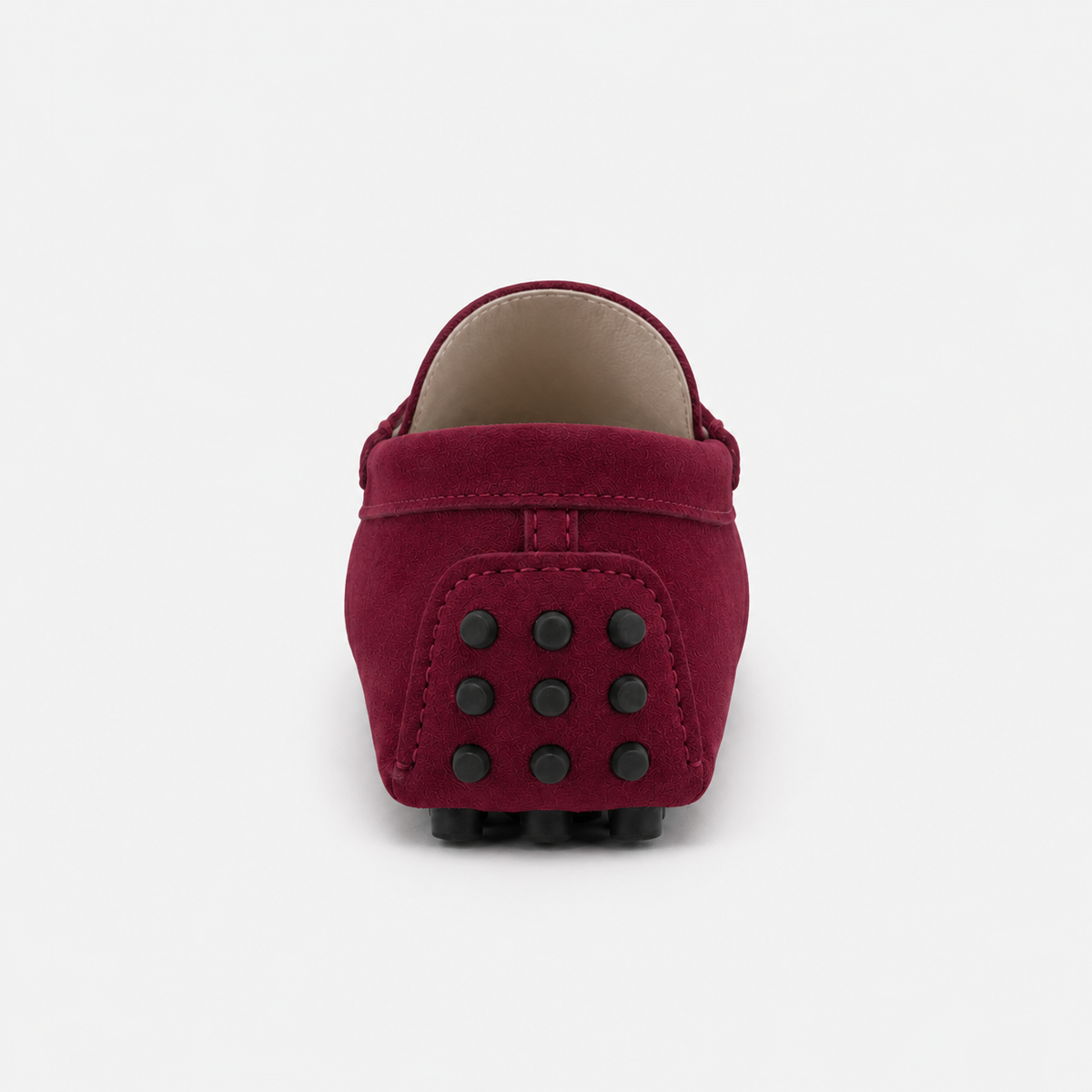 Mocassin Cuir De Vache Bordeaux