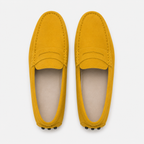 Mocassin Jaune Moutarde Cuir De Vache