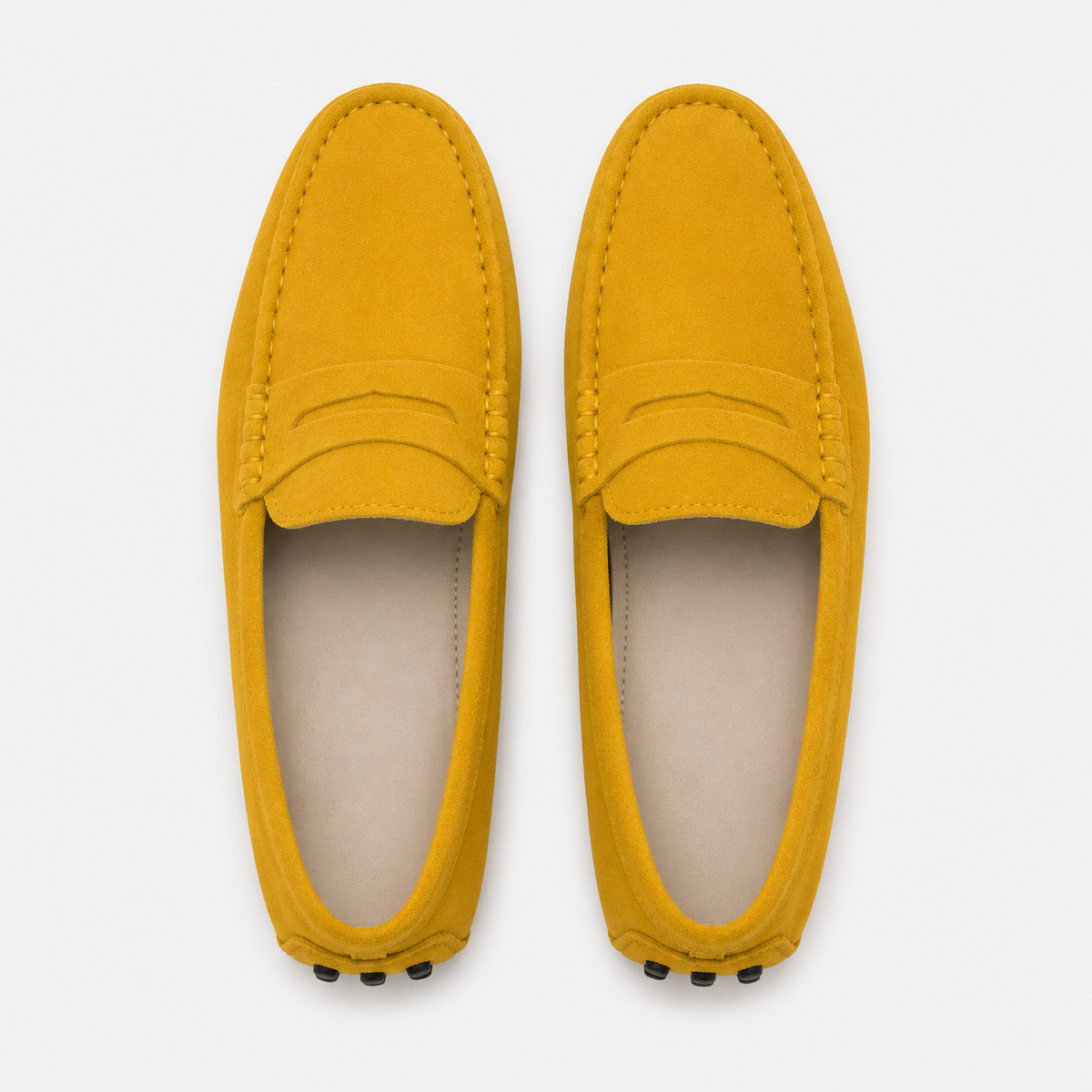 Mocassin Jaune Moutarde Cuir De Vache