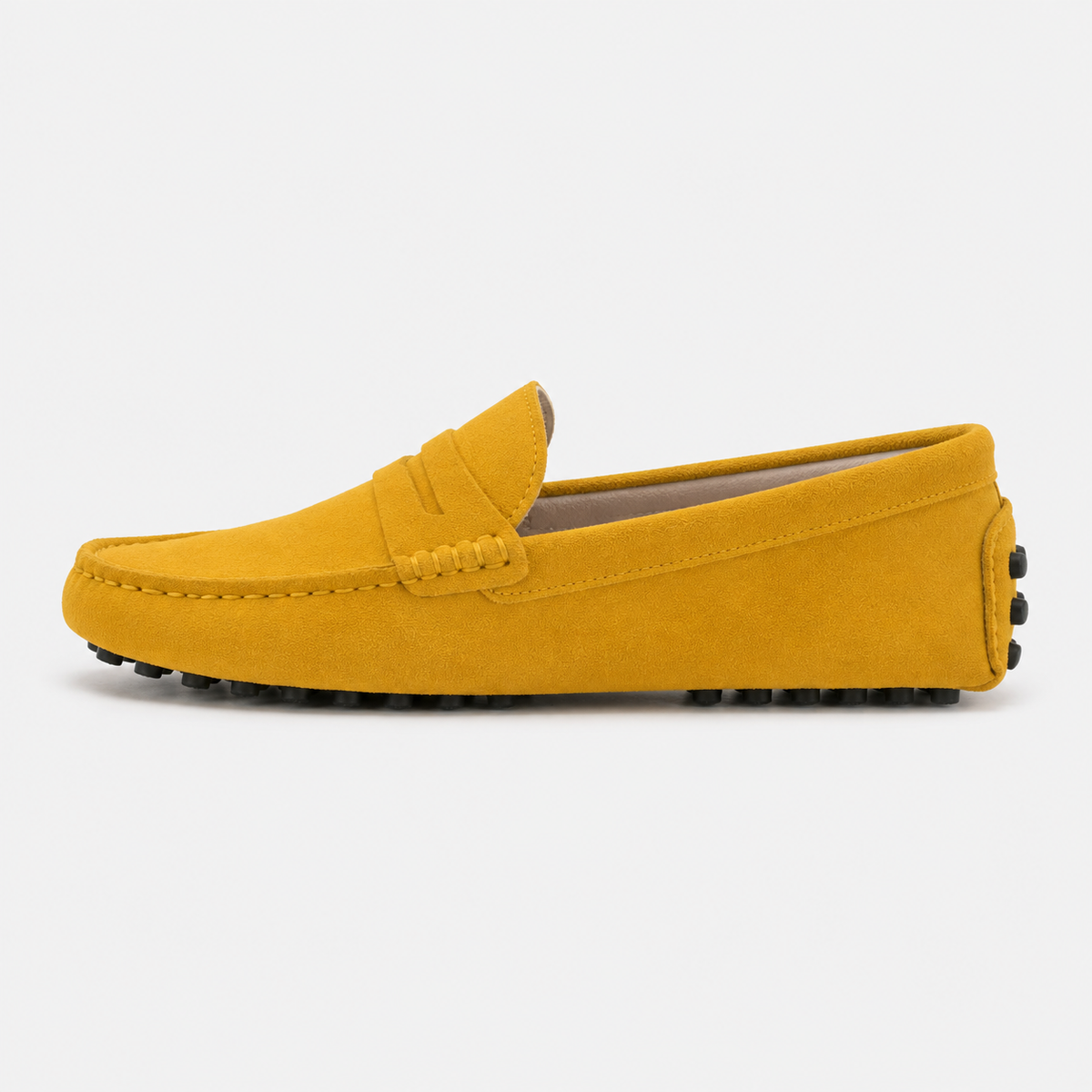 Mocassin Jaune Moutarde Cuir De Vache
