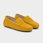 Mocassin Jaune Moutarde Cuir De Vache