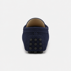 Mocassin Cuir De Vache Bleu Marine