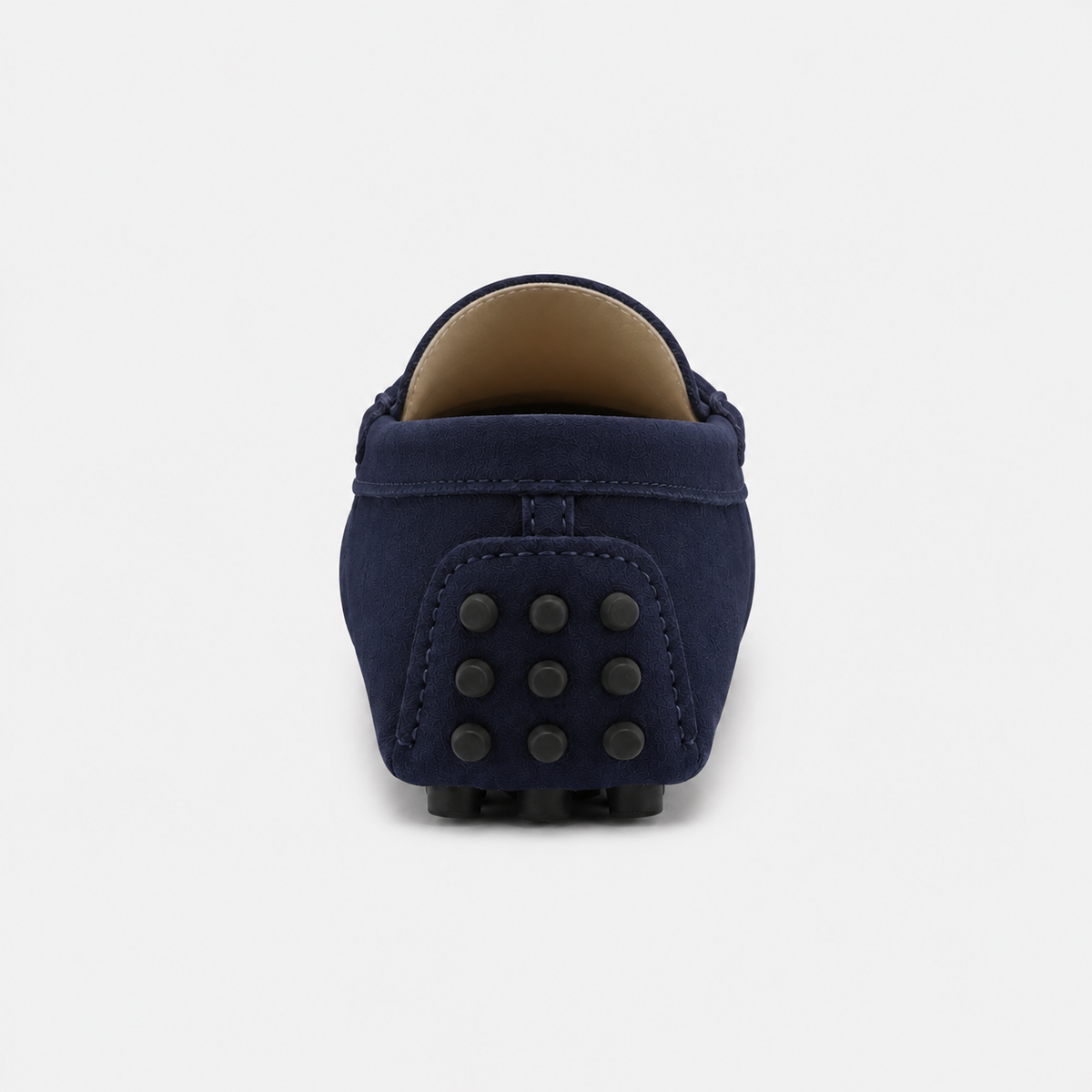 Mocassin Cuir De Vache Bleu Marine