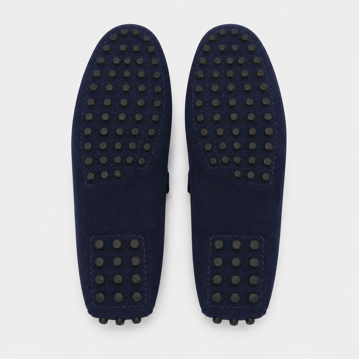 Mocassin Cuir De Vache Bleu Marine