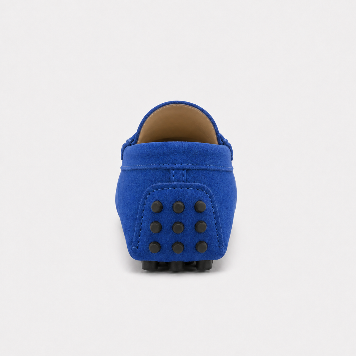 Mocassin Cuir Bleu Véritable