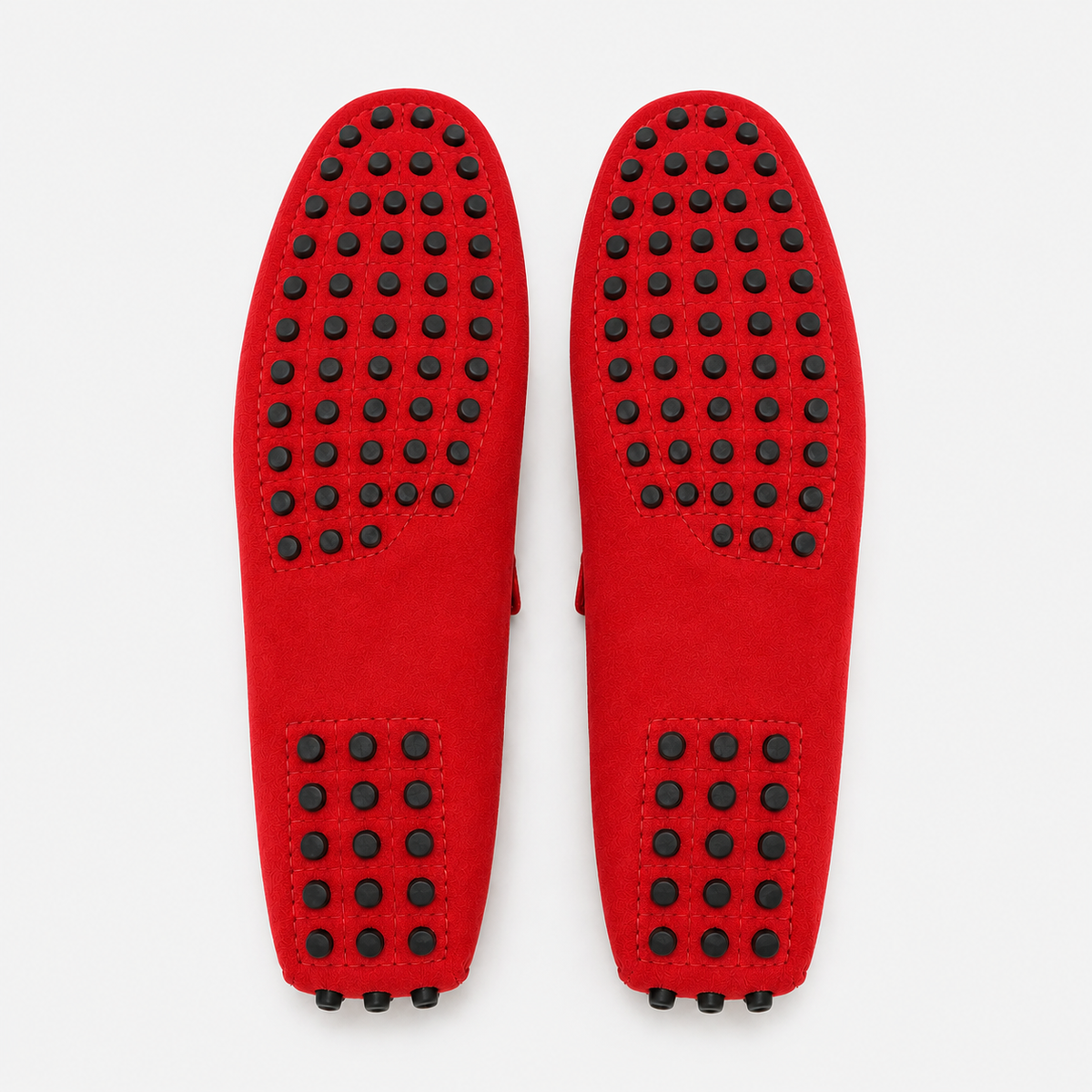 Mocassin Rouge Cuir Véritable