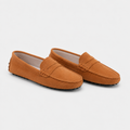 Mocassin Cuir De Porc De Vache À Enfiler