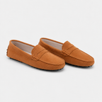 Mocassin Cuir De Porc De Vache À Enfiler