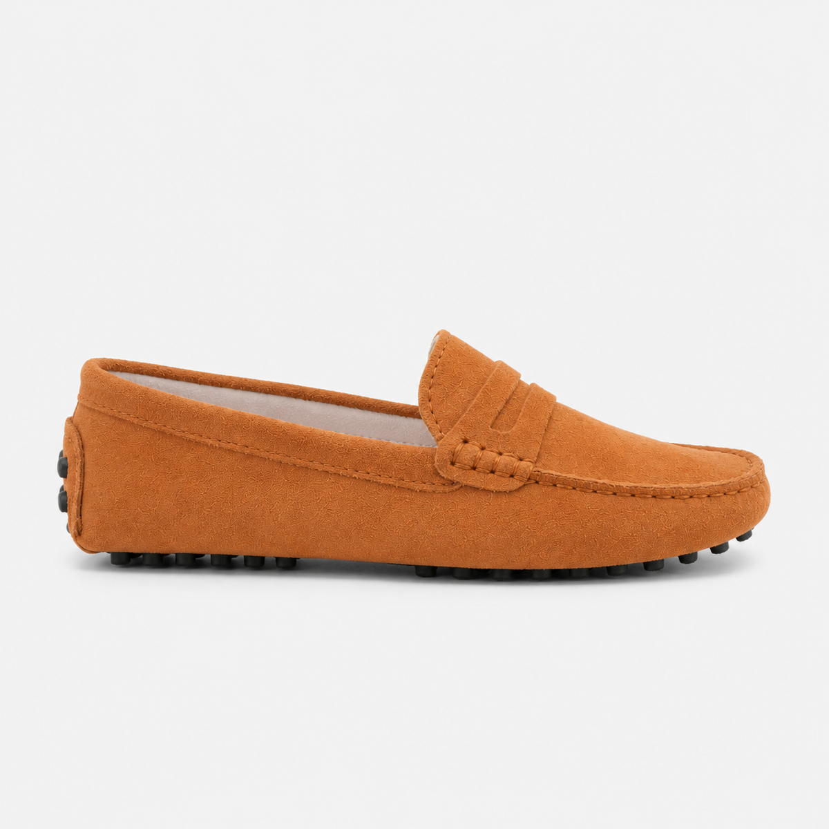 Mocassin Cuir De Porc De Vache À Enfiler