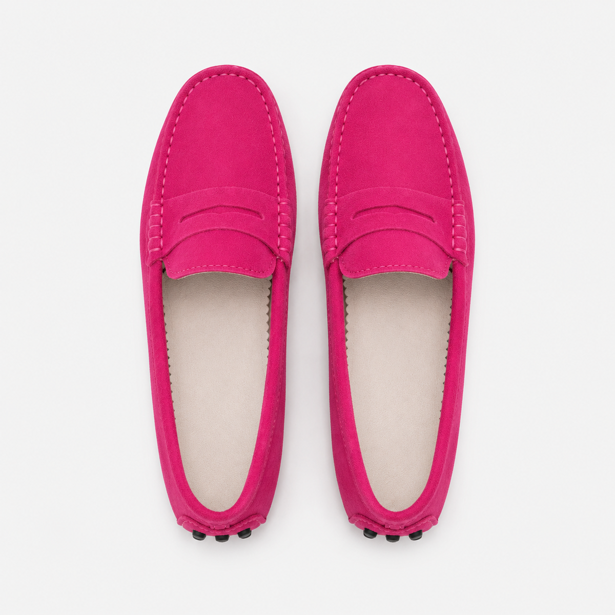 Mocassin Caoutchouc Cuir De Vache