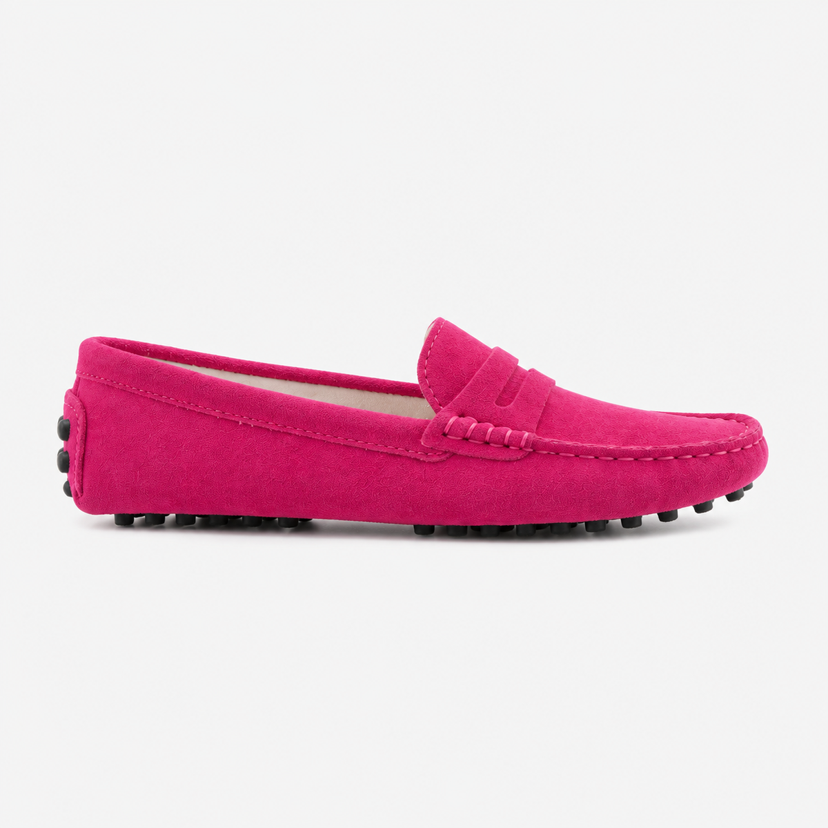Mocassin Caoutchouc Cuir De Vache