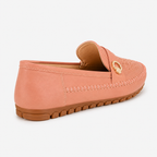 Mocassins En Cuir Artificiel À Enfiler Avec Broderie