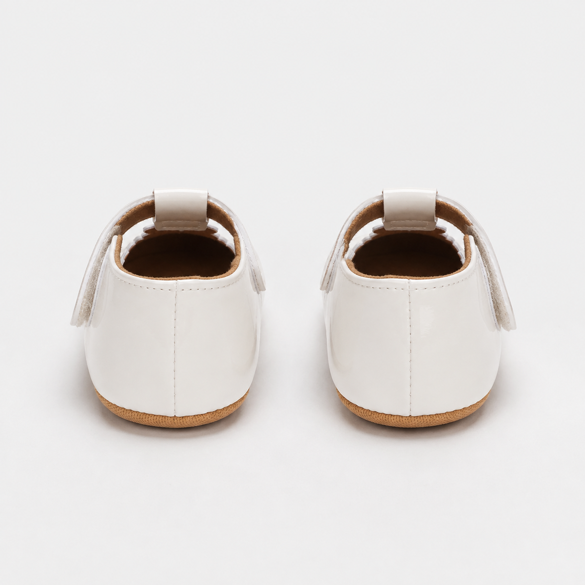 Chaussures premiers pas bébé fille en cuir PU blanc cassé à nœud