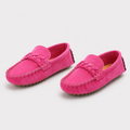 Mocassin Cuir Synthétique PU Sans Lacets Rose Fuchsia