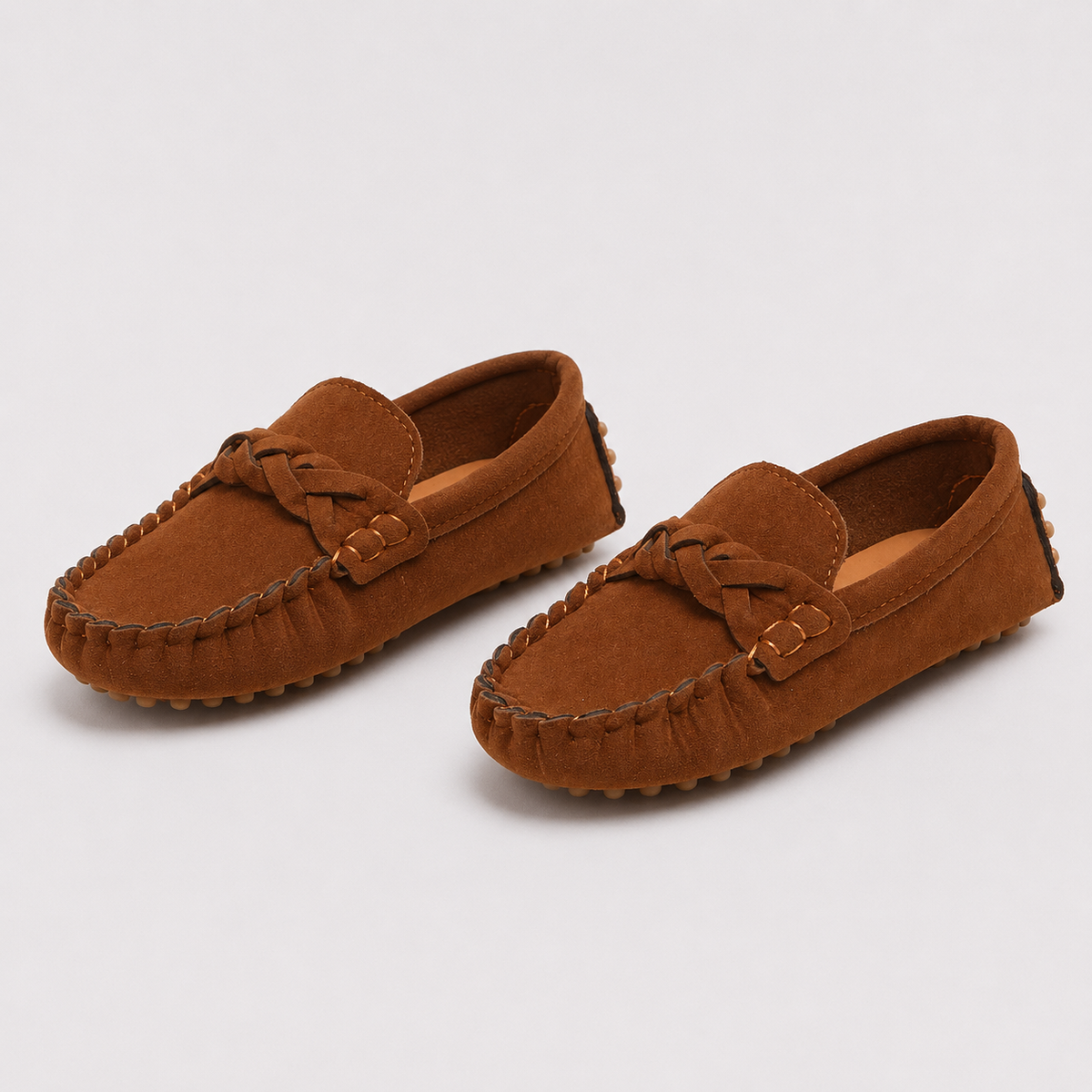 Mocassin Marron À Enfiler