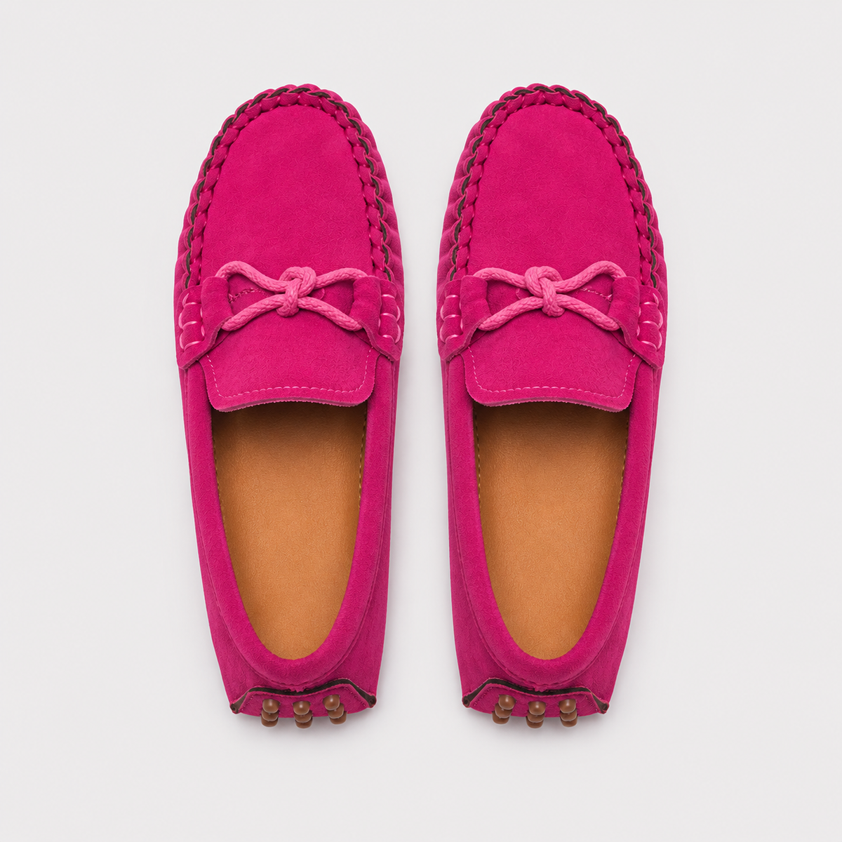 Mocassins Toutes Saisons Fuchsia À Enfiler