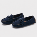 Mocassin Cuir PU Bleu Marine À Enfiler