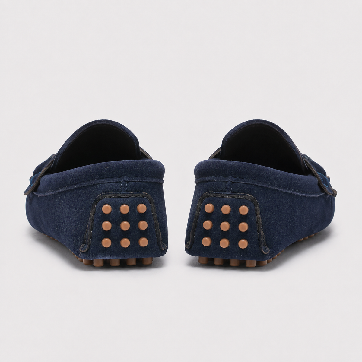 Mocassin Cuir PU Bleu Marine À Enfiler