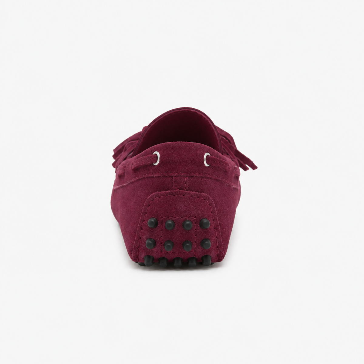 Mocassin Cuir De Porc Bordeaux De Vache