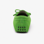 Mocassin Vert En Cuir De Vache