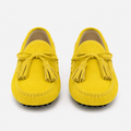 Mocassin Jaune Cuir De Vachette