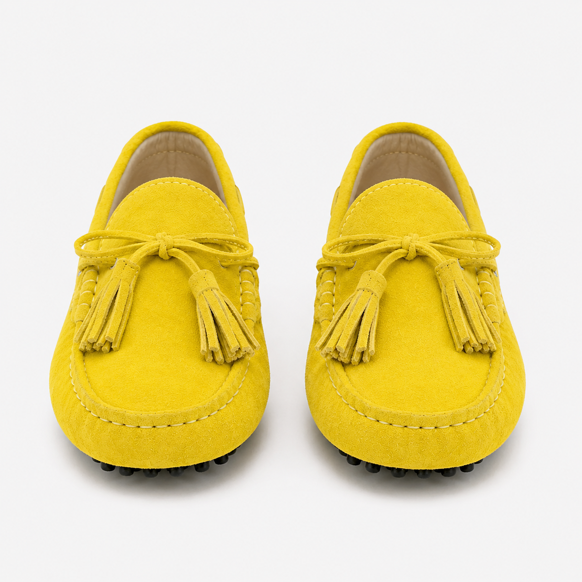 Mocassin Jaune Cuir De Vachette